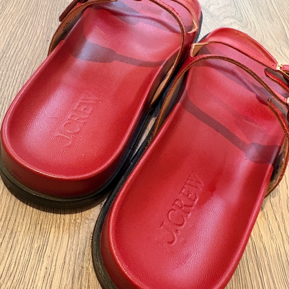 J.Crew Women's Red Sandals size 8 - Picture 4 of 4